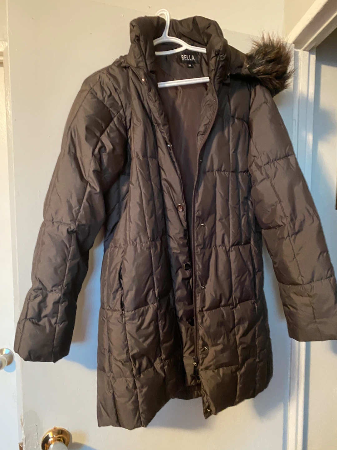 BELLA Women's Puffer Winter Coat - Brown, Size M - photo 3