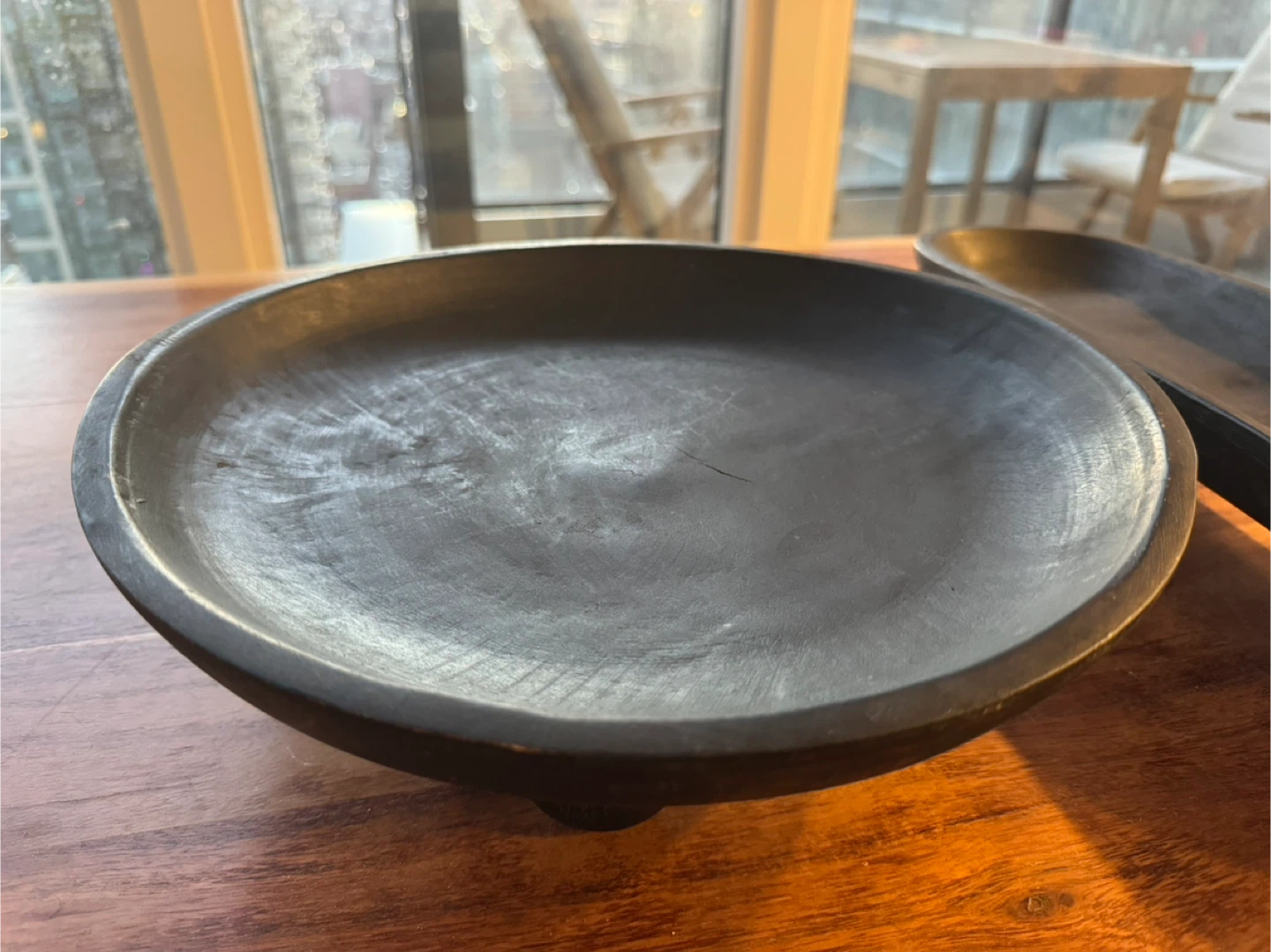 Set of 2 Black Wooden Decorative Bowls - photo 4