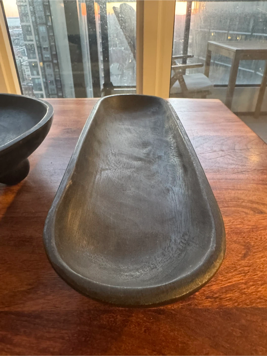 Set of 2 Black Wooden Decorative Bowls - photo 5
