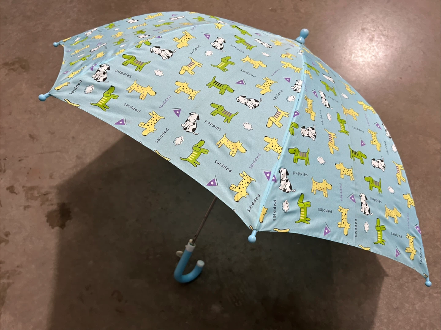 Light Blue Puppy Print Kids Umbrella - photo 2