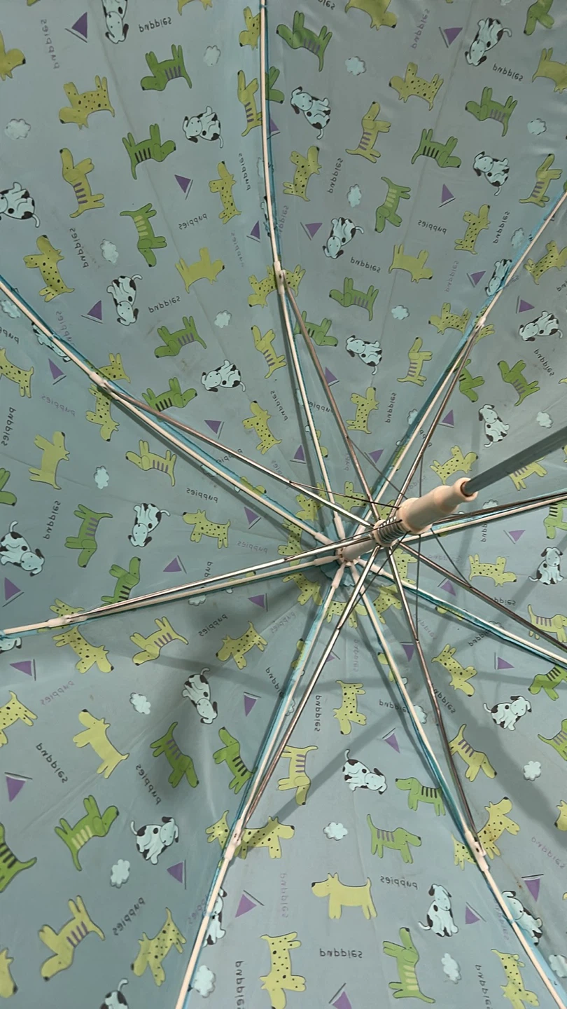Light Blue Puppy Print Kids Umbrella - photo 4