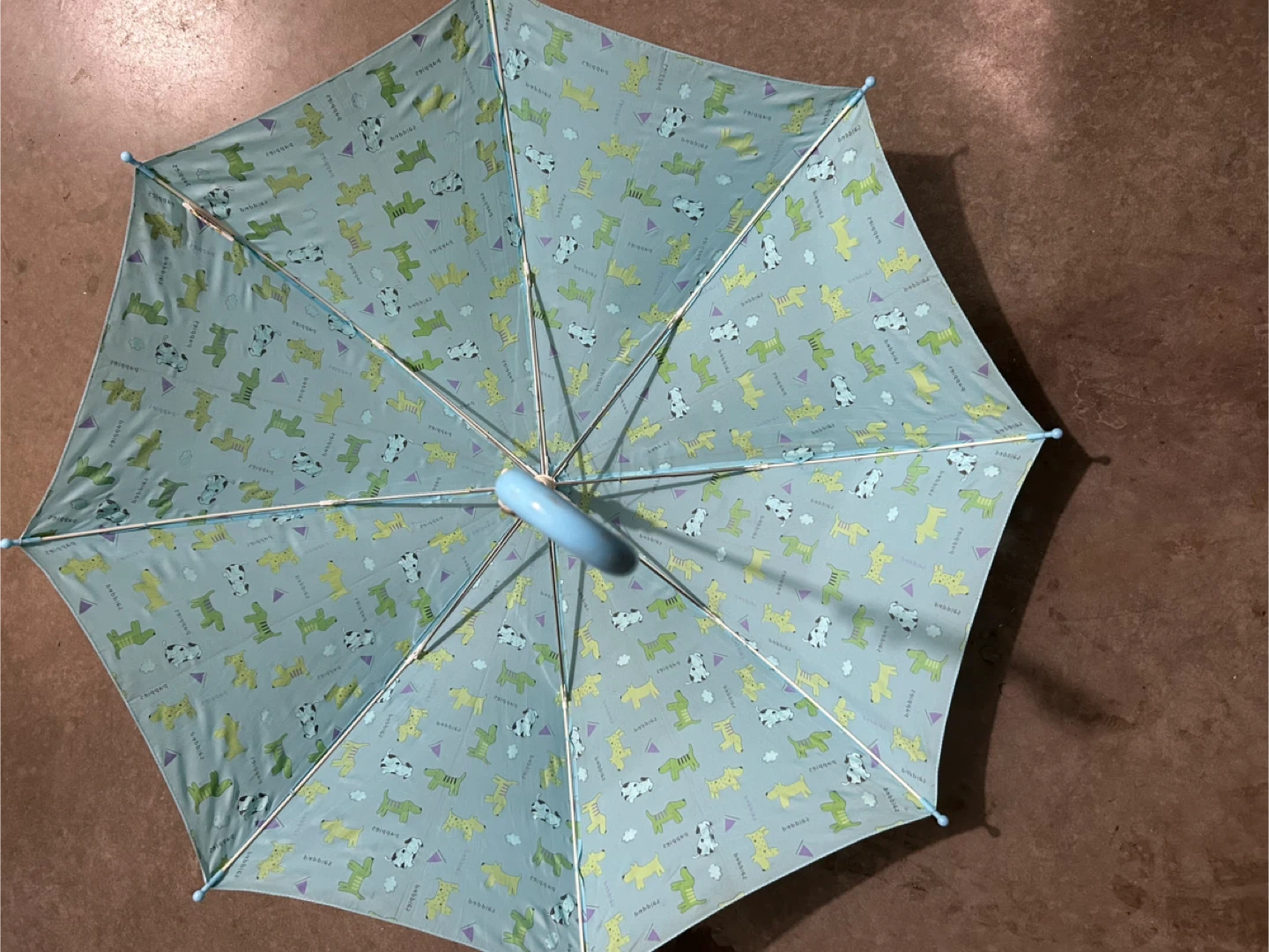 Light Blue Puppy Print Kids Umbrella - photo 3
