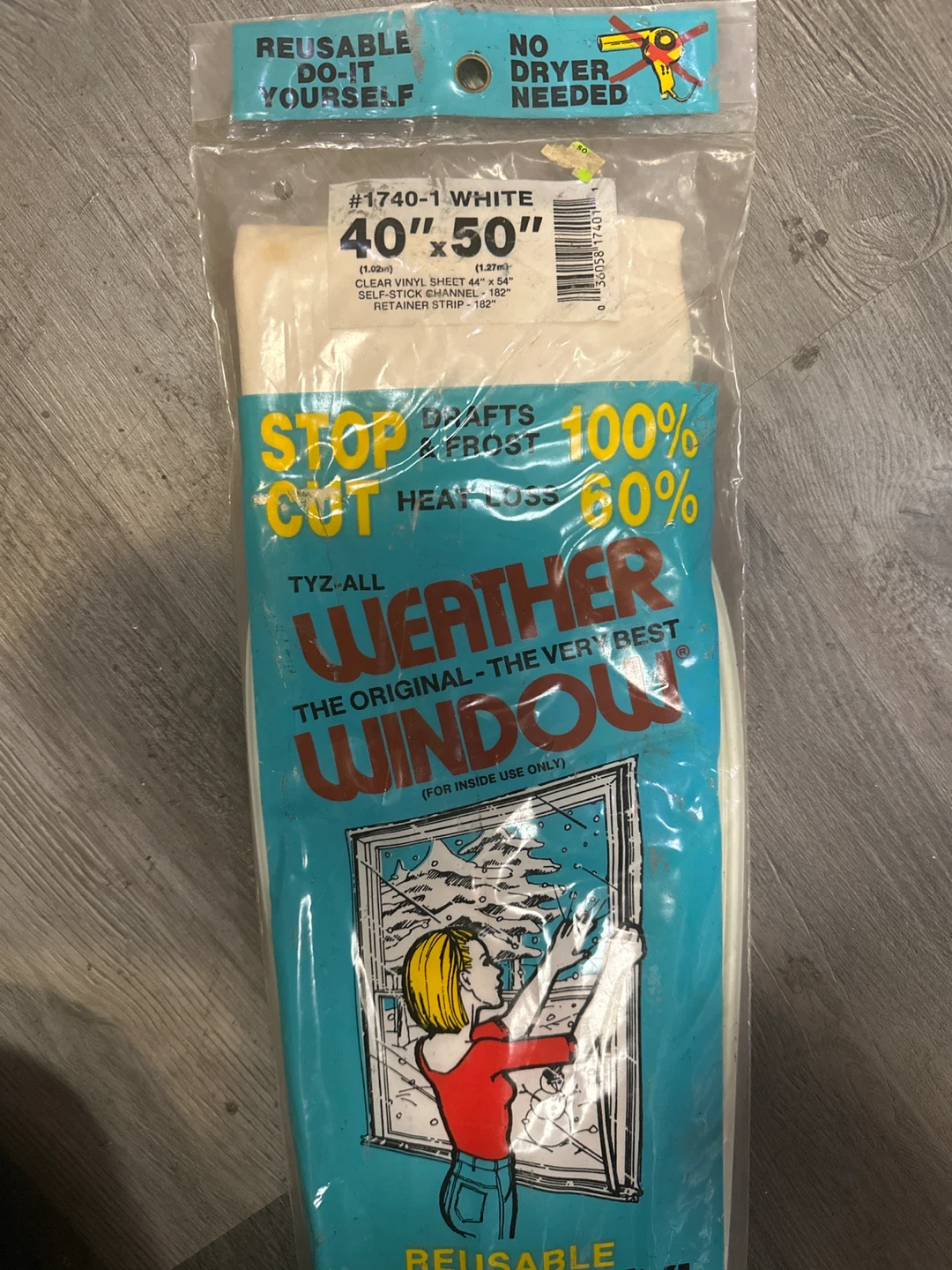 Tyz-All Weather Window Kit 40" x 50" White