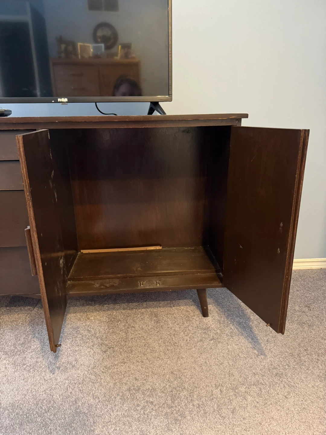 Dark Brown Wooden Sideboard with Drawers and Cabinets - photo 2