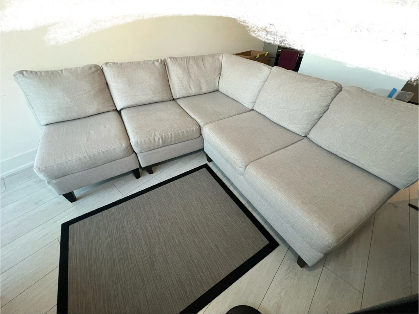 EQ3 Sectional Sofa - Polo/Light Grey