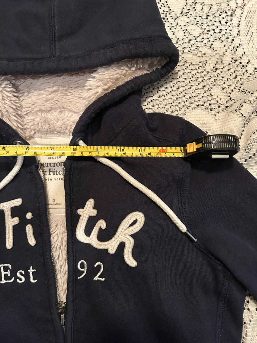 Abercrombie & Fitch Navy Fleece Lined Zip-Up Hoodie - photo 3