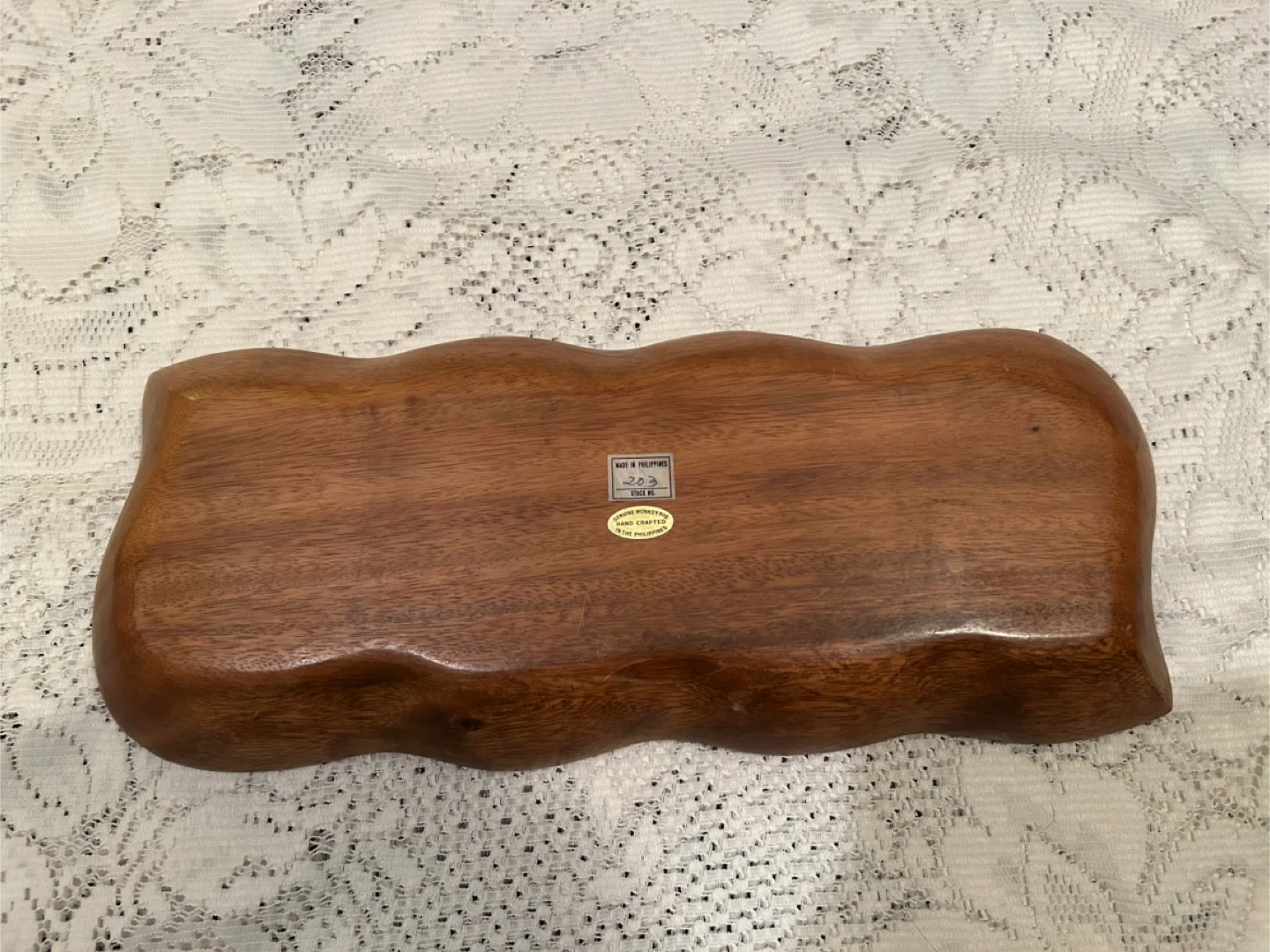 Monkey Pod Hand Crafted Wooden Serving Tray - photo 2