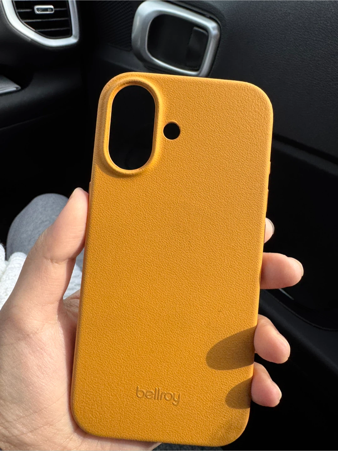 iPhone 17 leather Phone Case- Mustard Yellow
