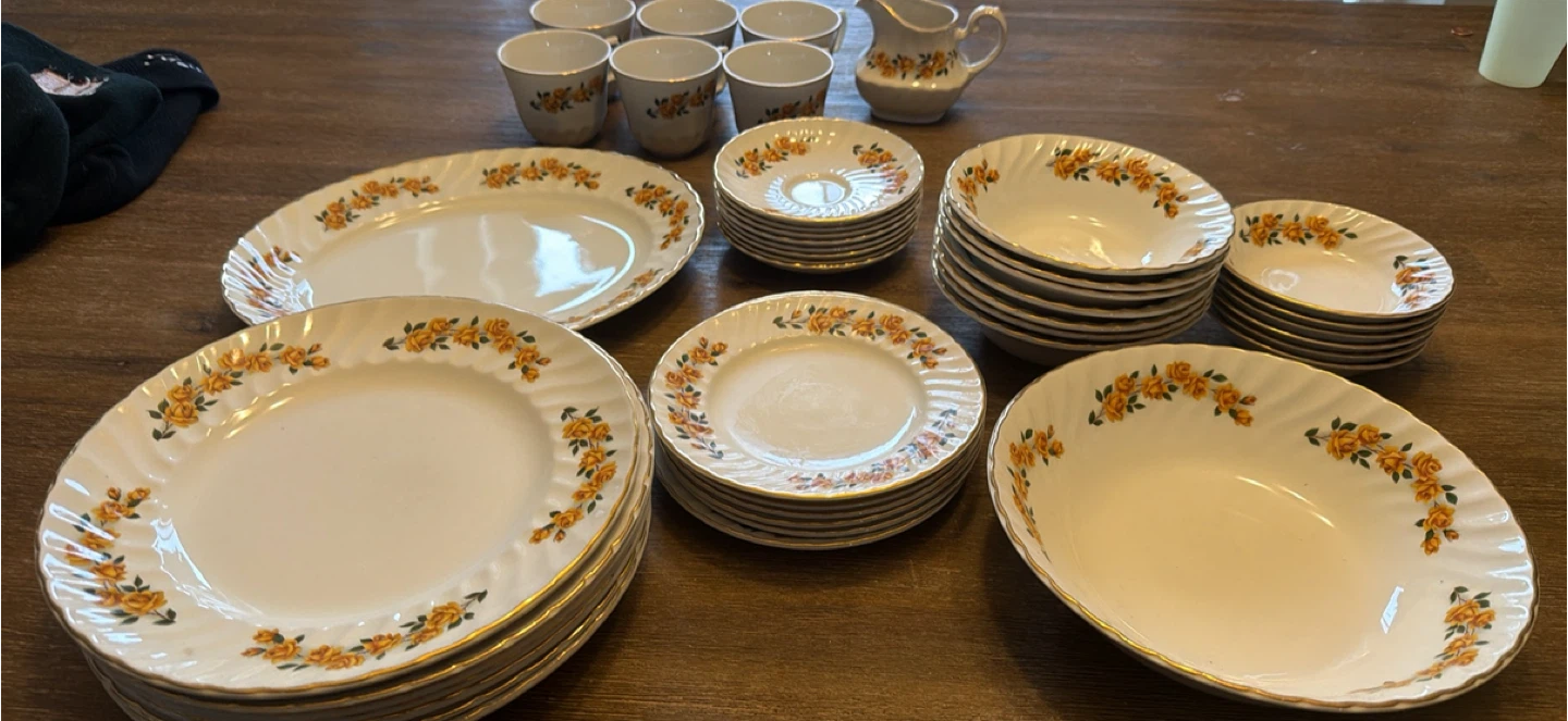 Ridgway "Jewel Rose" China Dinnerware Set