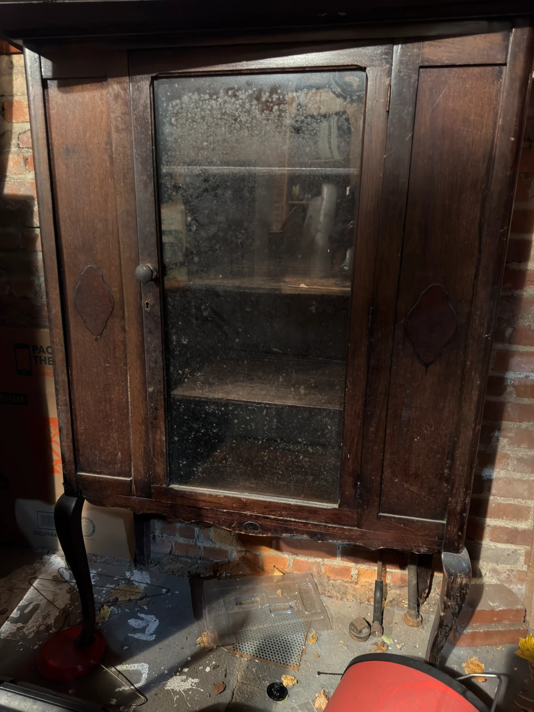 Antique Wooden Display Cabinet