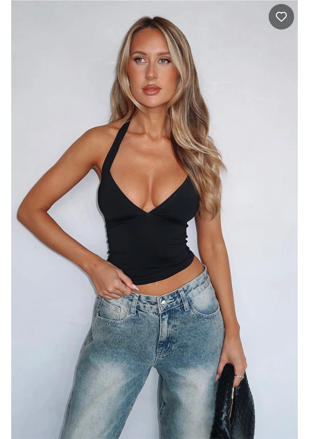 White Fox Act Right Halter Top - M