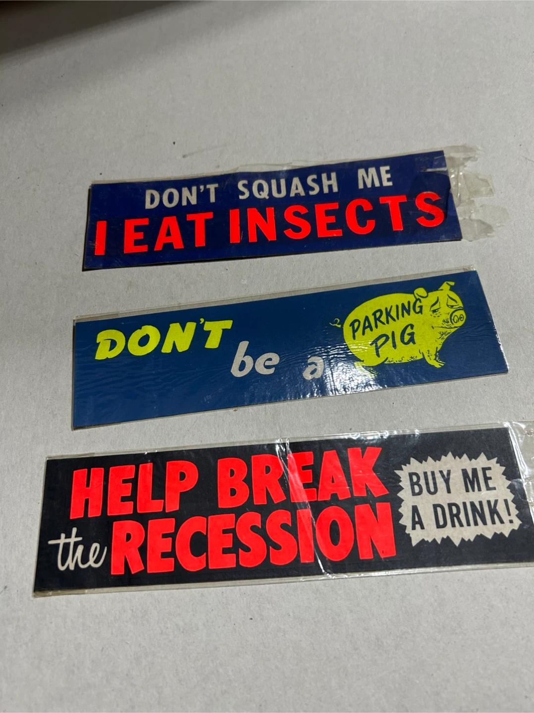 Vintage Humorous Bumper Stickers