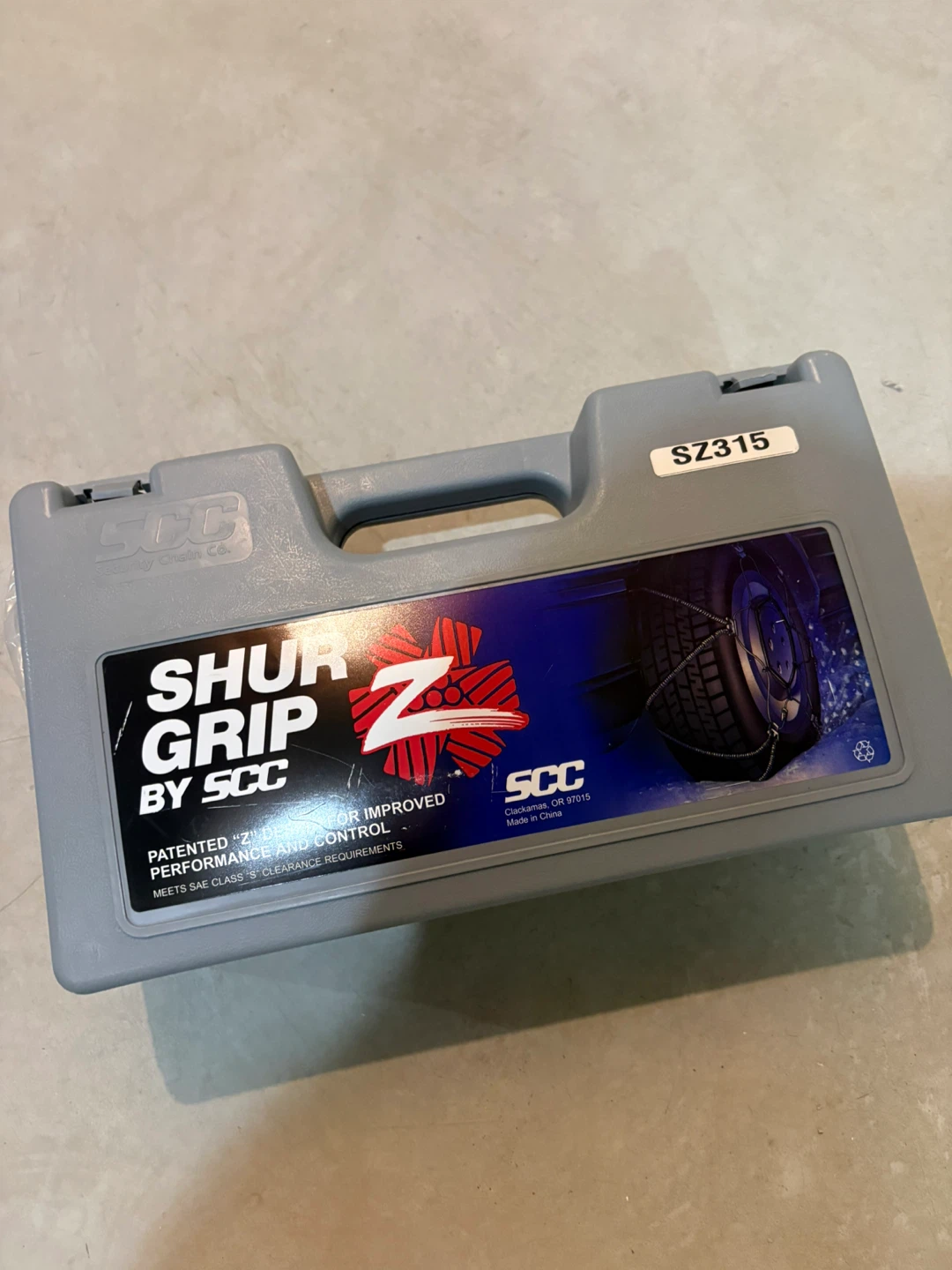 BRAND NEW set of 2 car tire traction chain SCC SZ315 Shur Grip Z - photo 2