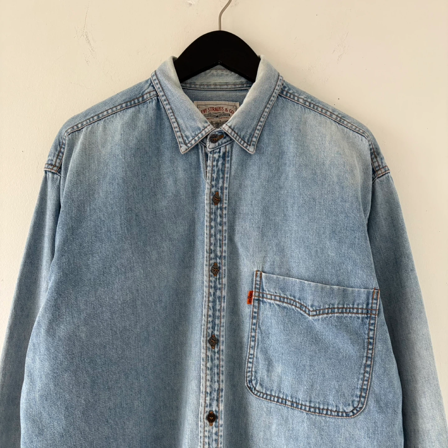 Vintage Levi's Denim Shirt Orange Tab
