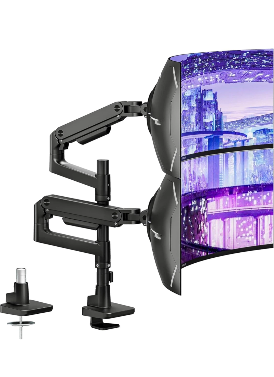 New - Ares Wing Heavy Duty Dual Monitor Desk Mount