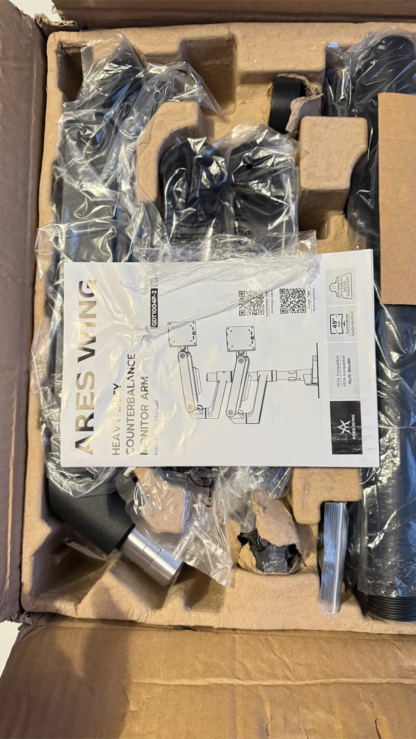 New - Ares Wing Heavy Duty Dual Monitor Desk Mount - photo 4