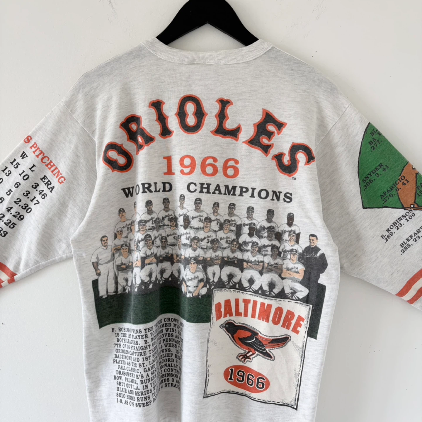 Vintage 1991 Baltimore Orioles 3/4 Sleeve T-shirt - photo 3