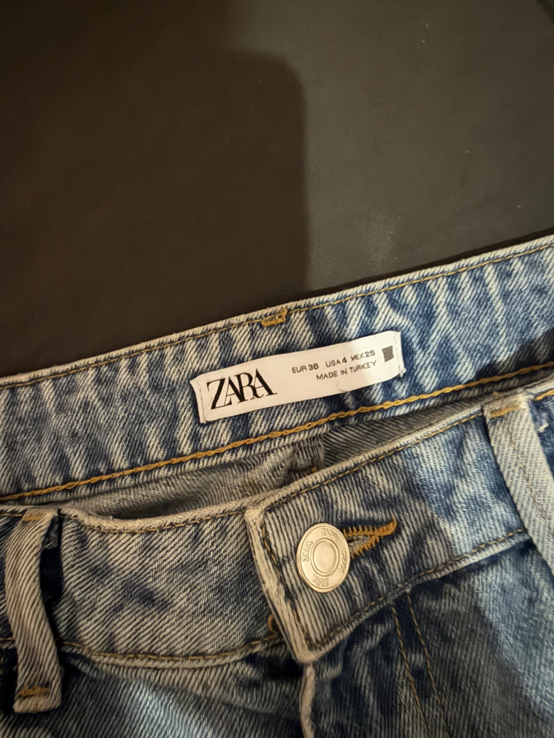 Zara Blue Denim Jeans Size US 4 - photo 3