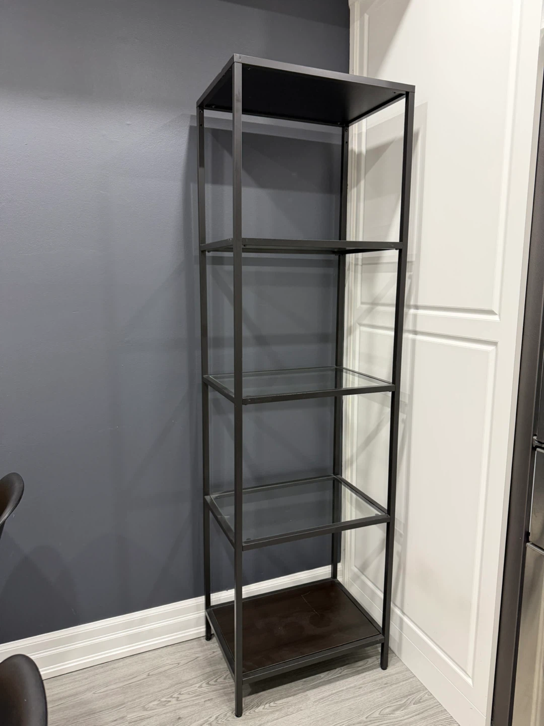 IKEA VITTSJÖ Shelf Unit - Black-Brown/Glass - photo 3