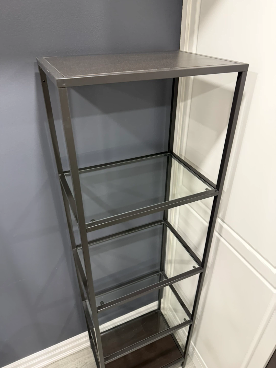 IKEA VITTSJÖ Shelf Unit - Black-Brown/Glass - photo 4