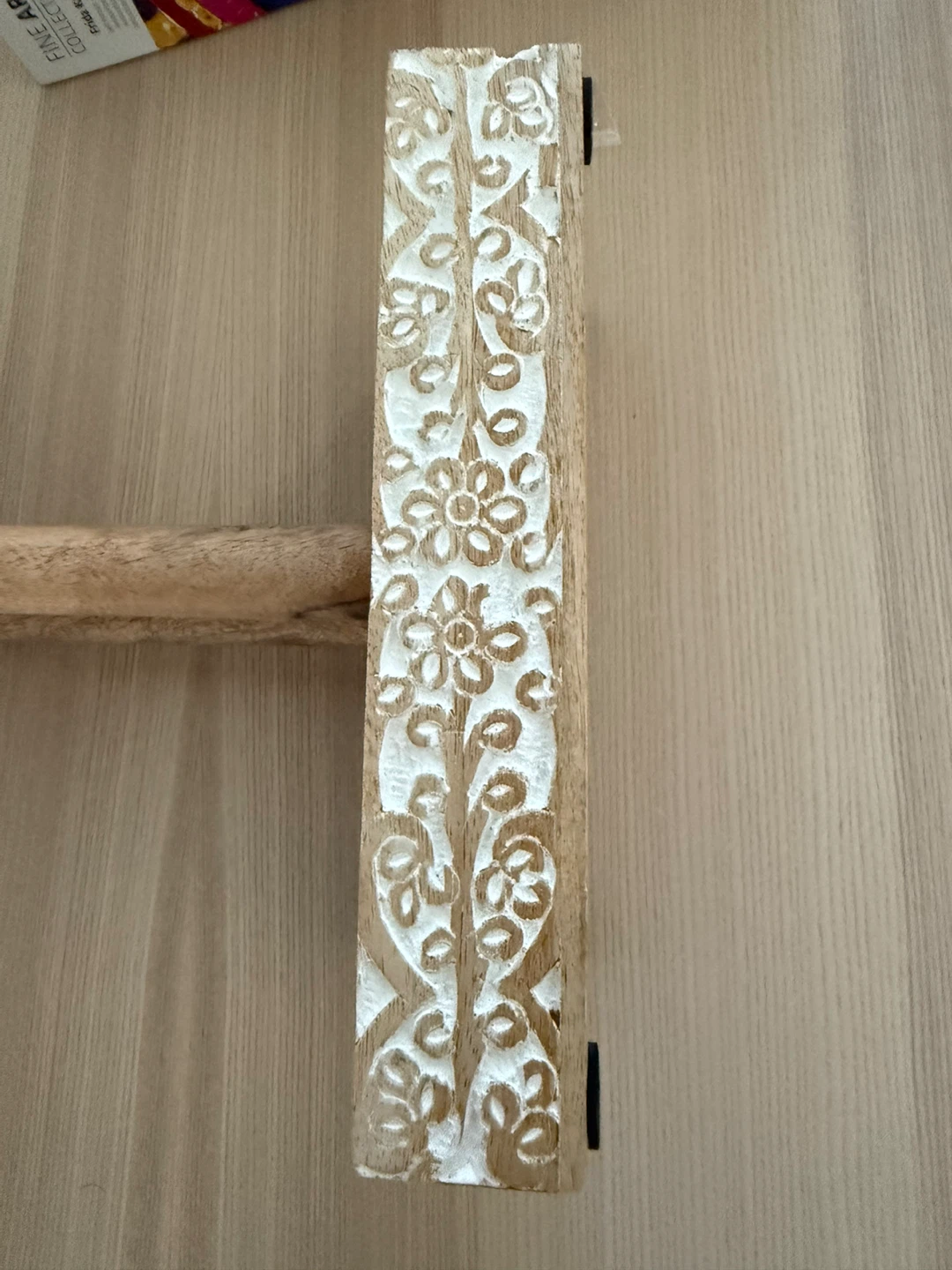Wooden Bracelet Holder with Carved Design - photo 3