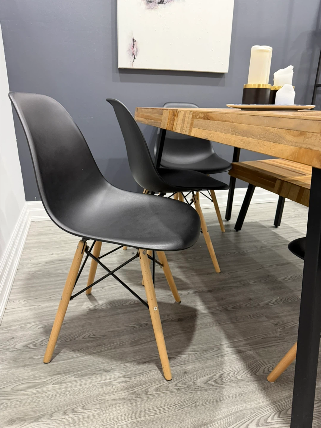 EIFFEL Mid-Century Modern Chair - Black