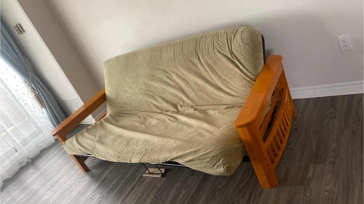 Wooden Futon Sofa - photo 5
