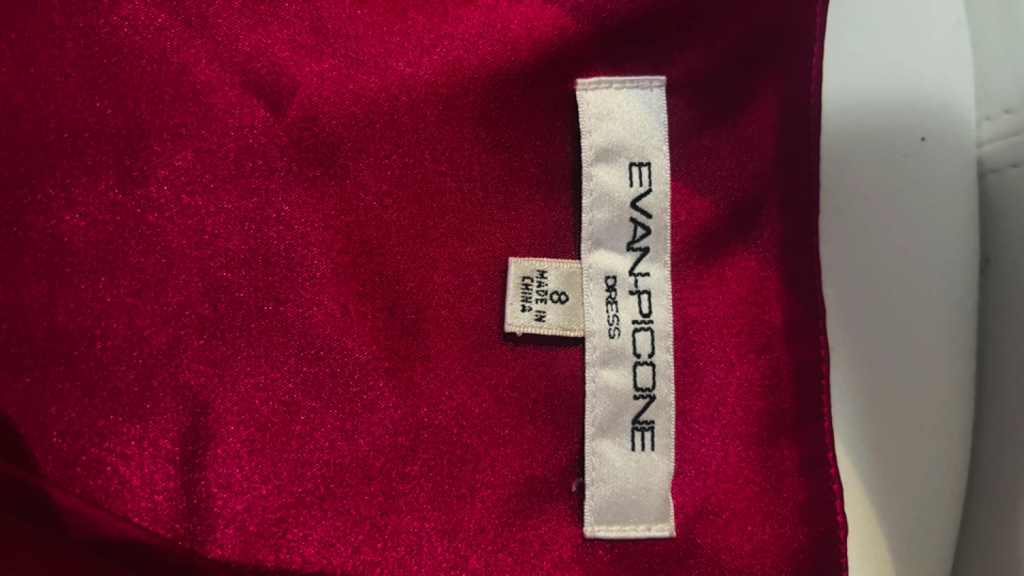 EVAN PICONE Women's V-Neck Cap Sleeve Dress Size 8 Magenta - photo 2