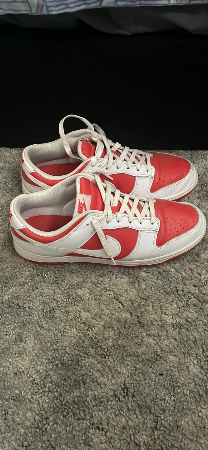 Nike Dunk Low White Red Sneakers - photo 3