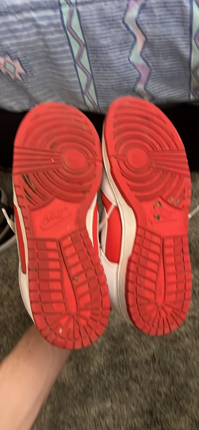 Nike Dunk Low White Red Sneakers - photo 2