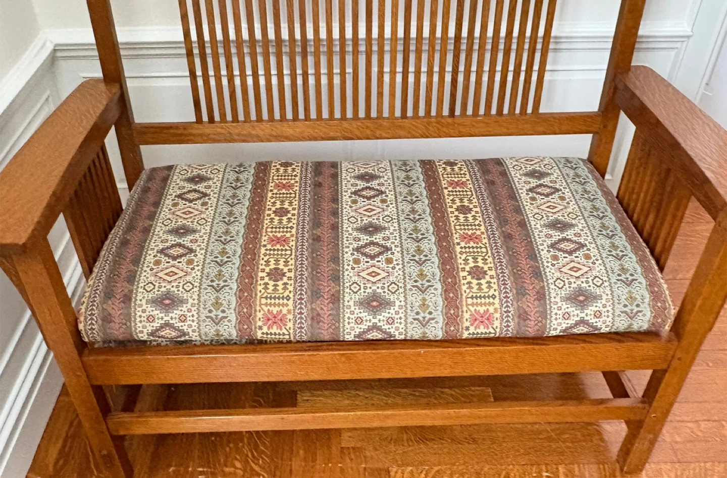 Stickley Mission or Arts & Crafts style spindle bench - photo 5