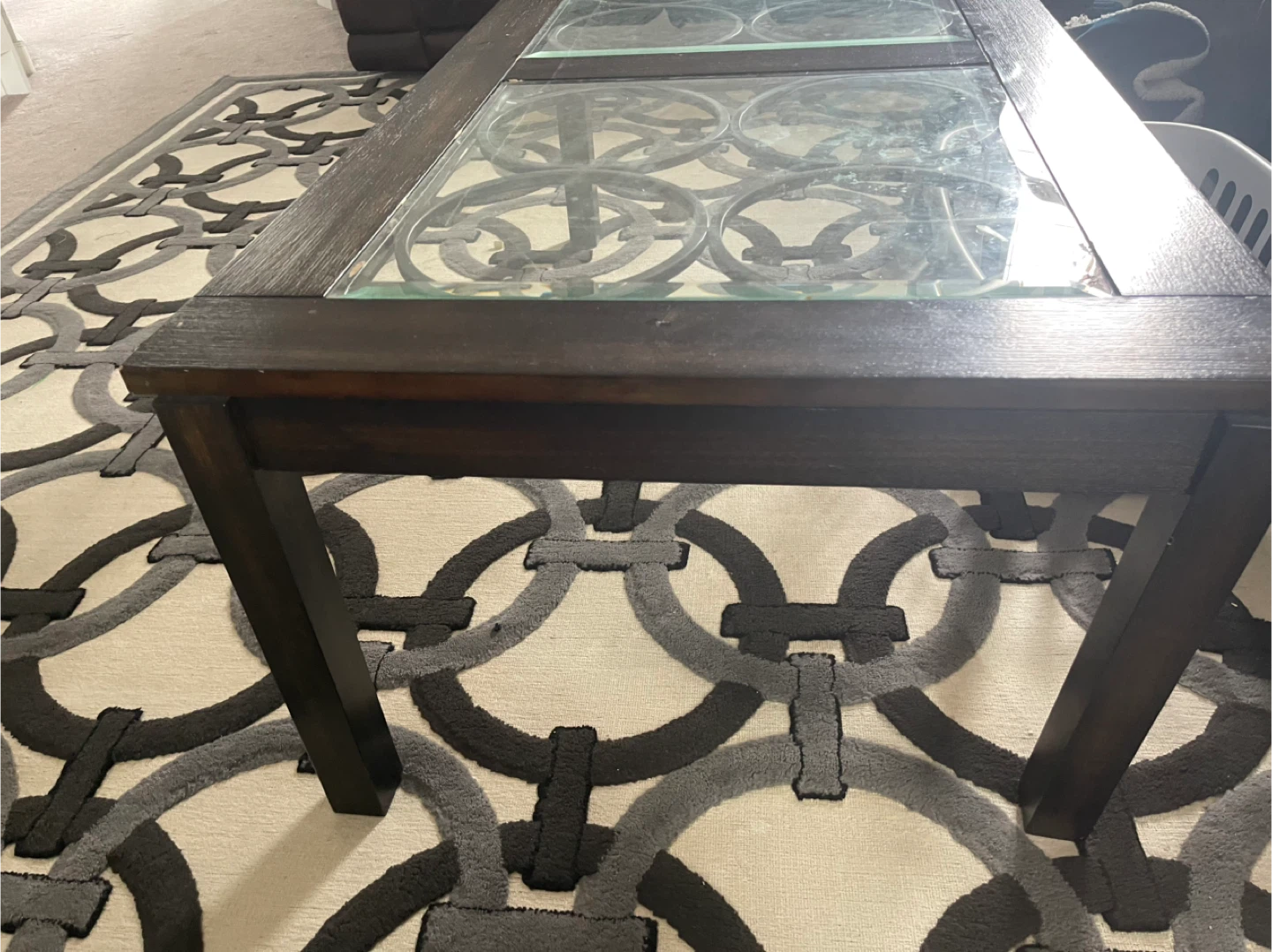Glass Top coffee table with two Side Tables - photo 2