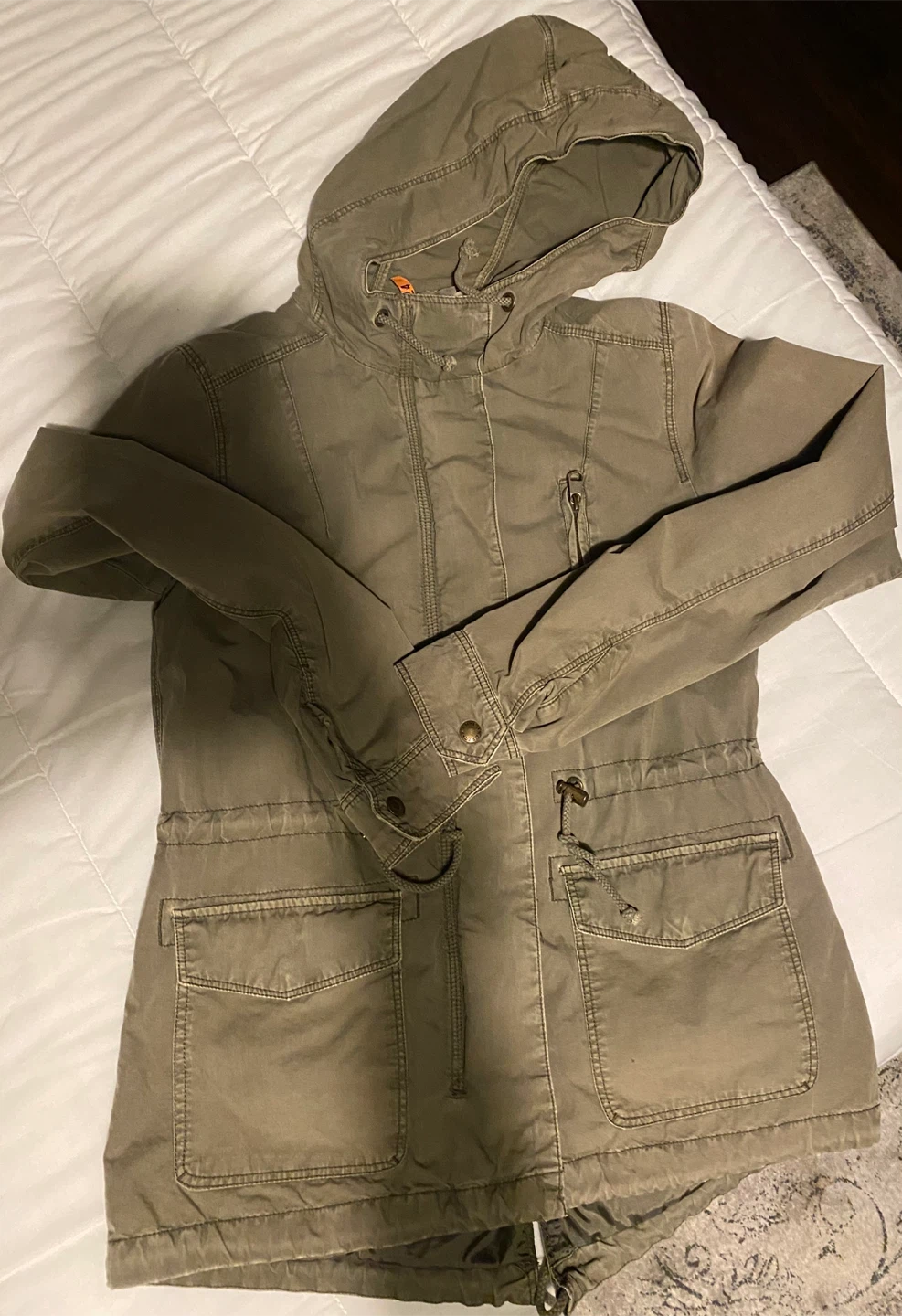 H&M Khaki Parka Jacket with Hood