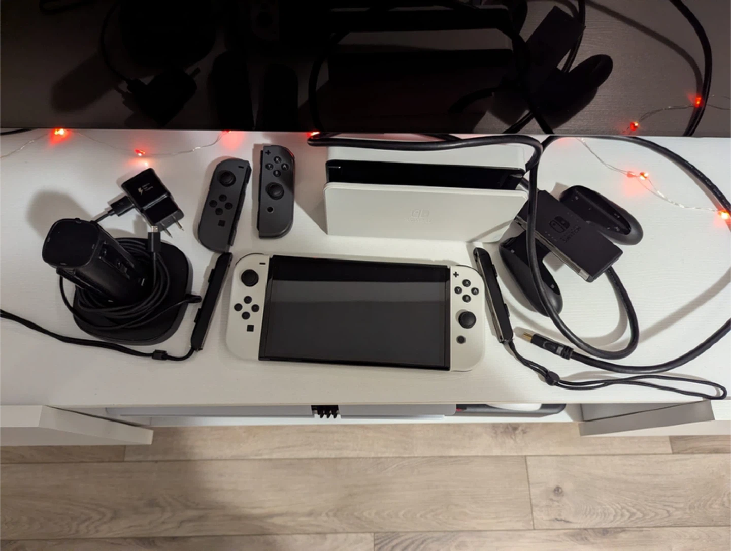 Nintendo Switch OLED + Extra Joy Con Pair & Charger