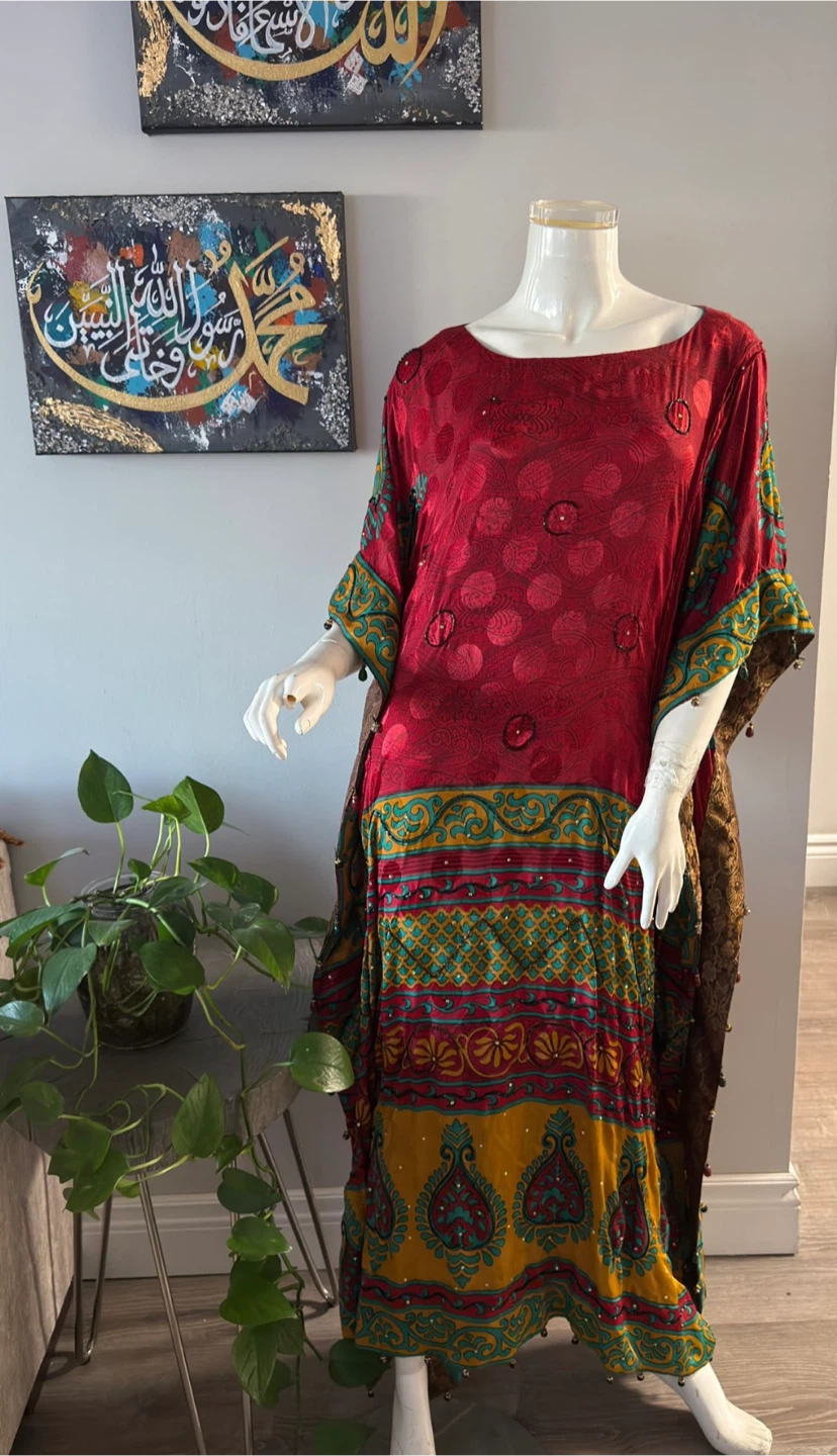 Women's Red and Yellow Kaftan - photo 3