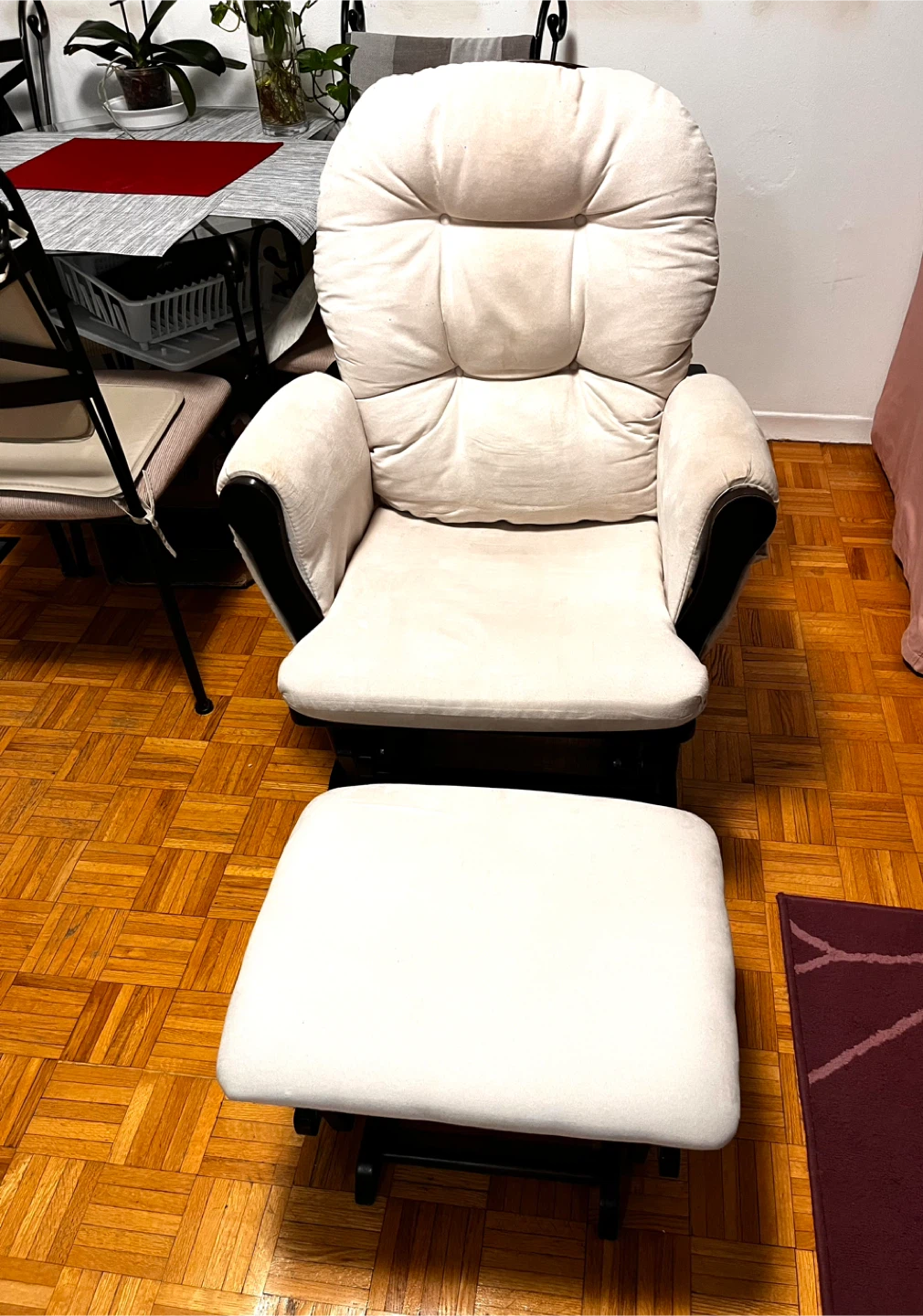 Glider Chair and Ottoman Set