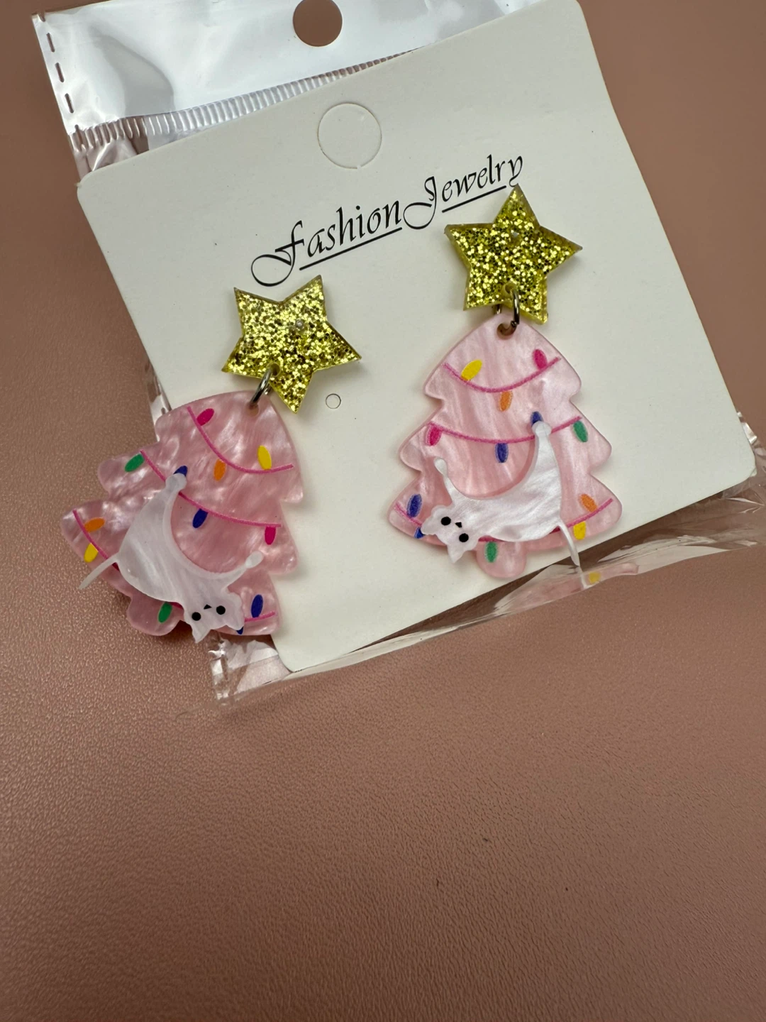 Fashion Jewelry Christmas Tree Earrings with upside down car