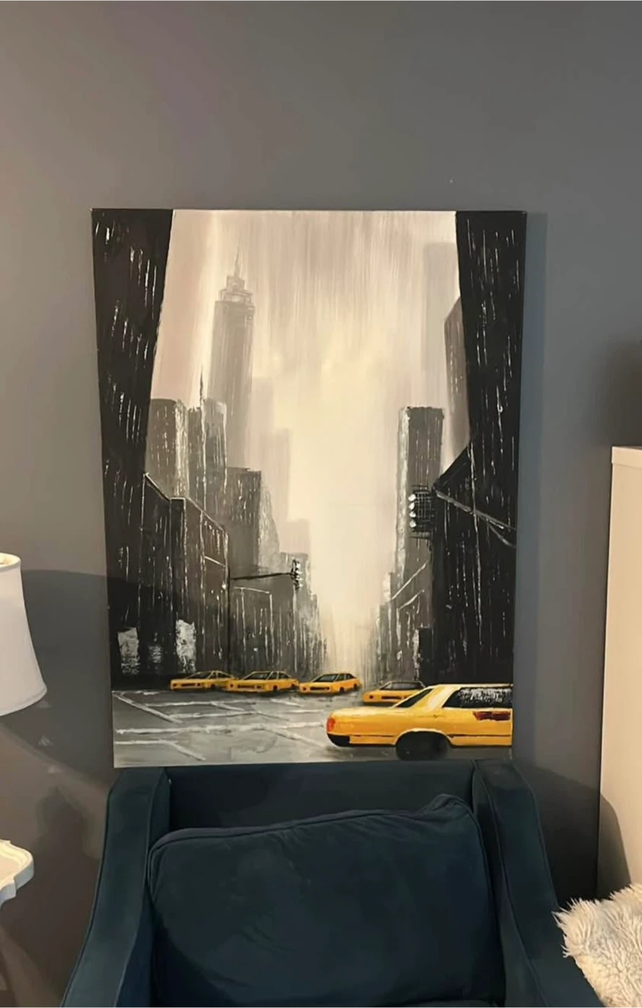 Canvas Painting of New York City Taxis