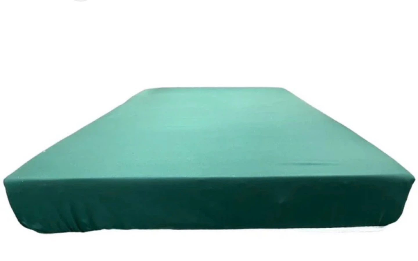 Green Mattress with White Piping