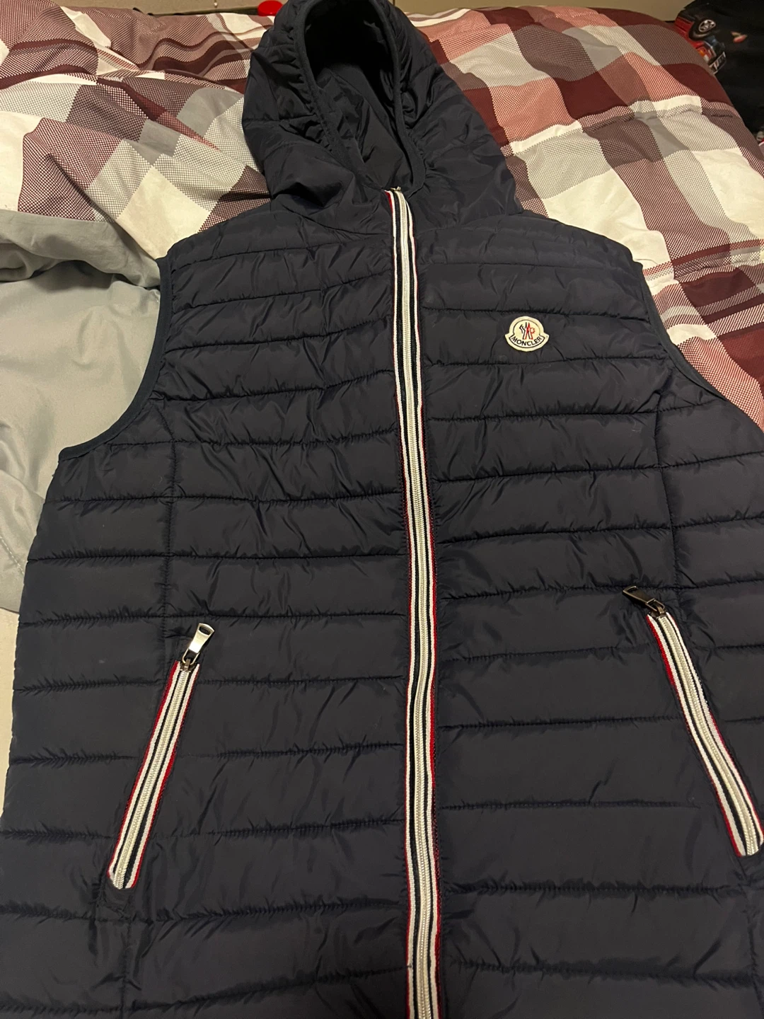 Moncler Puffer Vest - Navy Blue - Size XL