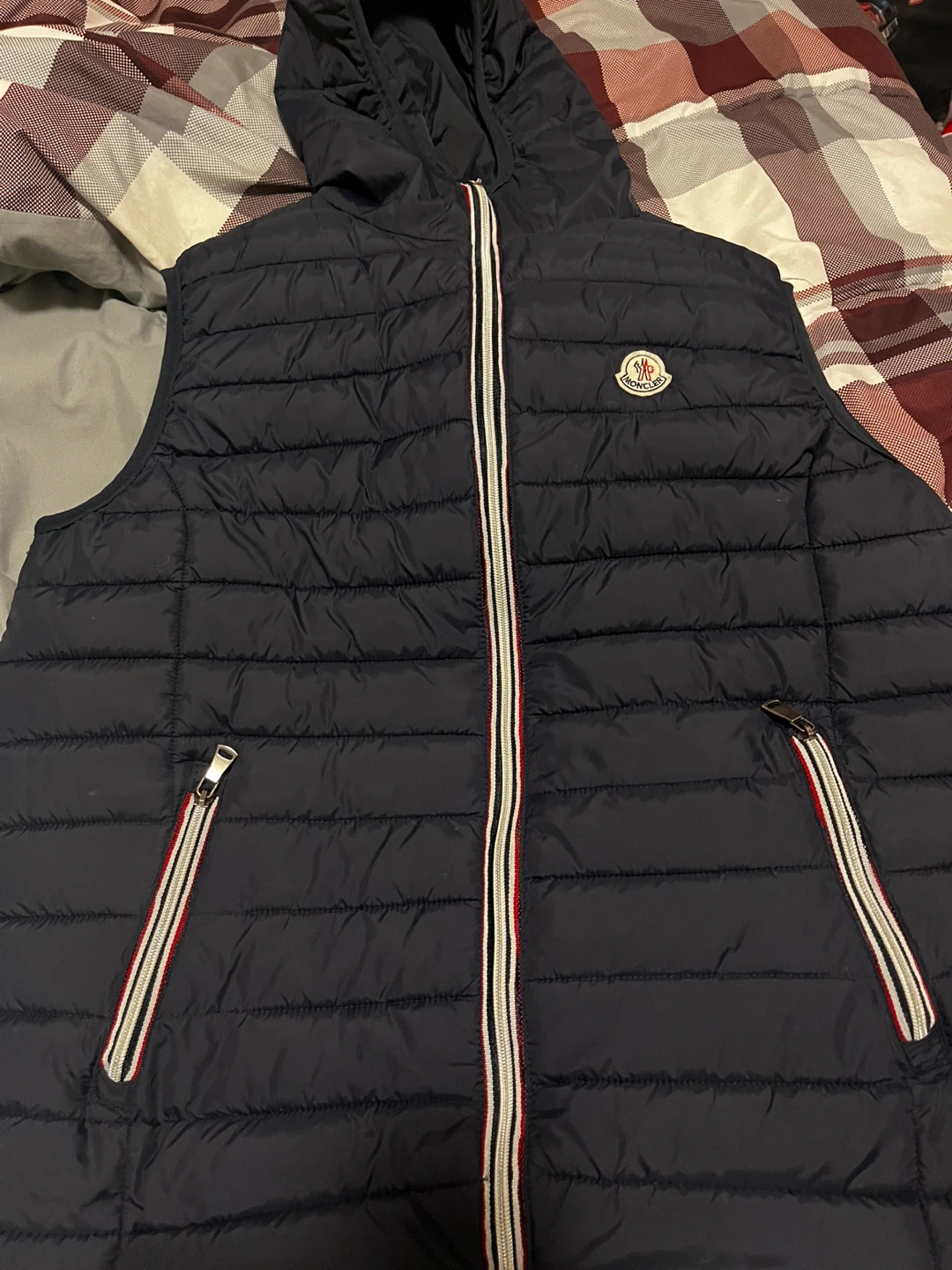 Moncler Puffer Vest - Navy Blue - Size XL - photo 2