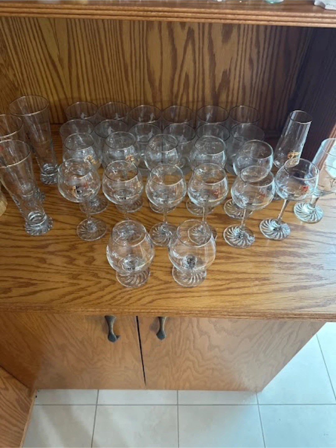 Huge Vintage 1988 Calgary Olympics Glassware Set – 22K Gold - photo 3