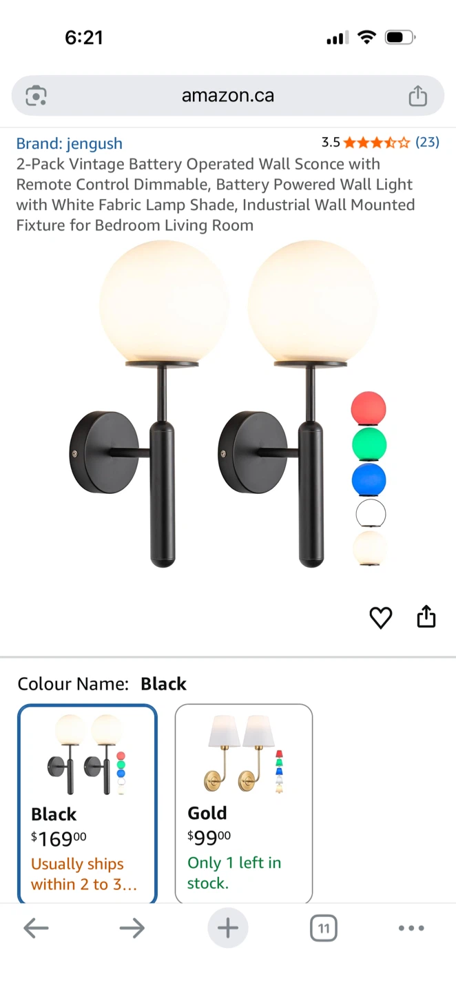 Set of 2 Brand New  rechargeable Wall Sconces with LED Lights - photo 2