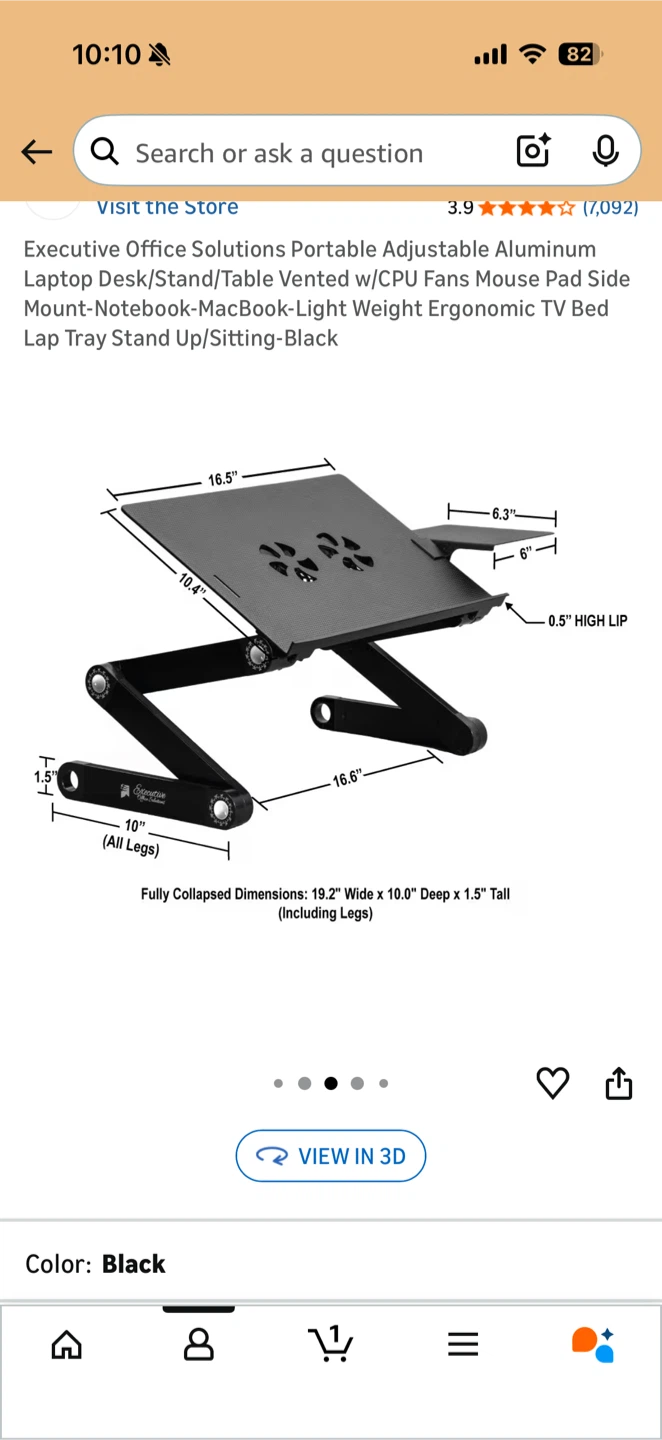Executive Office Solutions Portable Adjustable Laptop Desk - photo 3