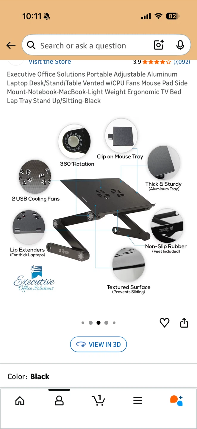 Executive Office Solutions Portable Adjustable Laptop Desk - photo 2