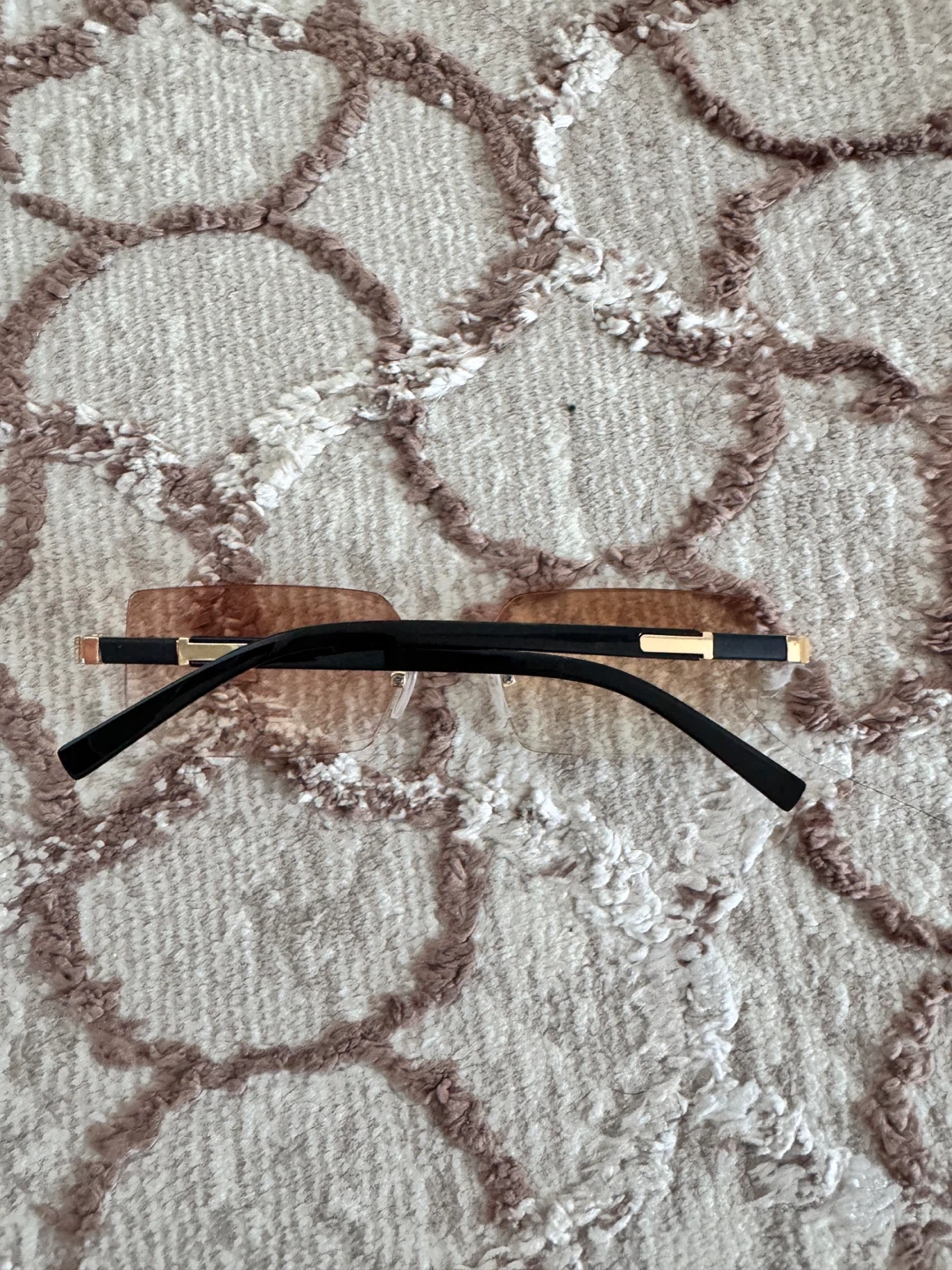 Rimless Brown Gradient Lens Sunglasses