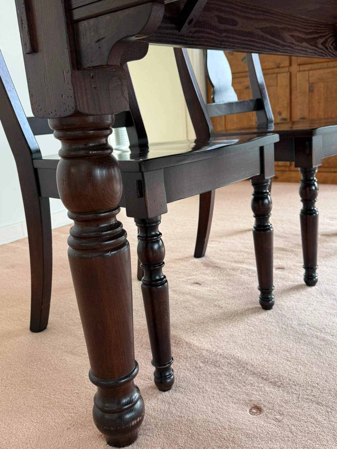 Pottery Barn Dining set (table & 4 chairs) w/ custom Glass Top - photo 4