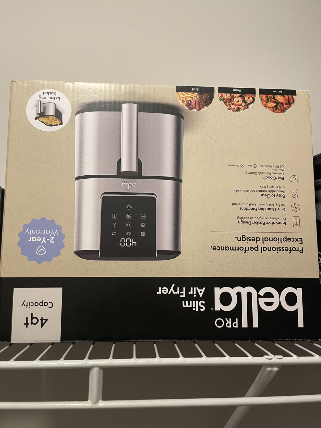 Bella Pro Series Slim 4qt Air Fryer - Stainless Steel - photo 2