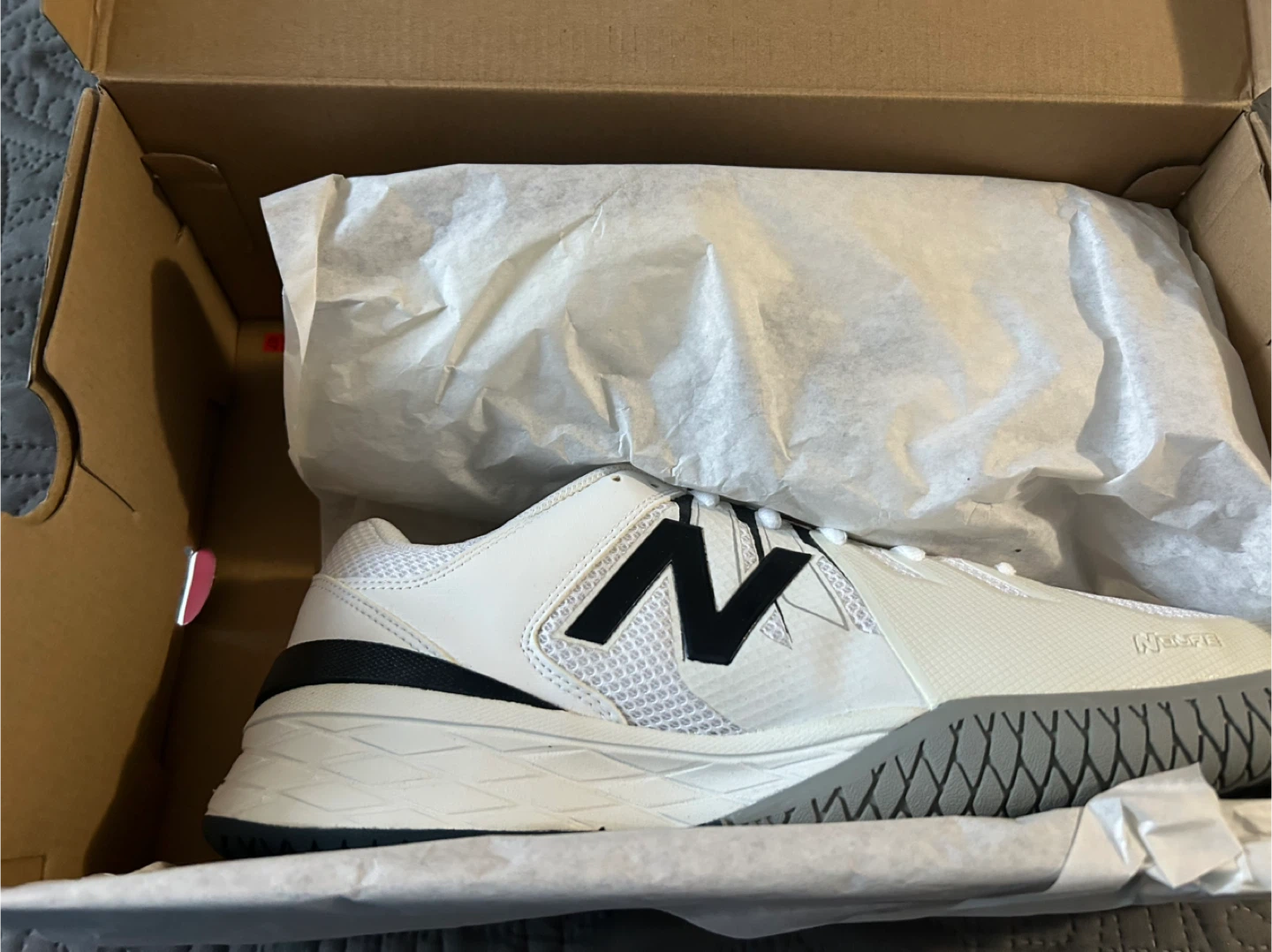 New Balance 1006Tennis Shoes – White/Black, Men’s 12 Wide(4E) - photo 2