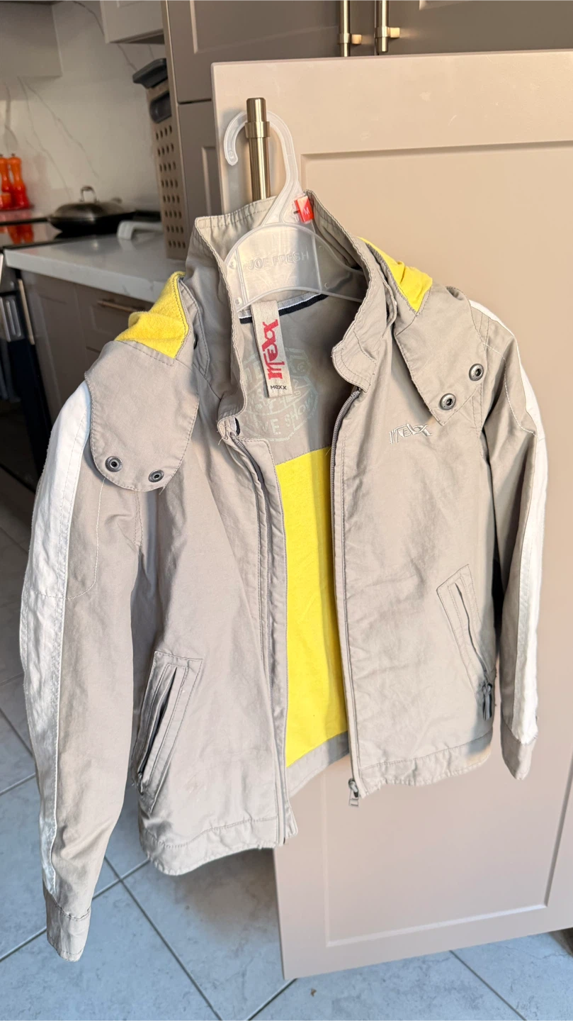 MEXX Kids Grey & Yellow Hooded Jacket